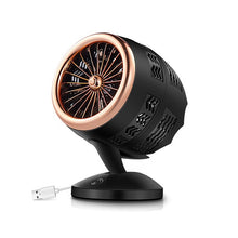 Load image into Gallery viewer, TOMNEW Portable Rotary USB Charged  Double Leaf  Intelligent Fan Turbine Convection Circulating Air Cooler Summer Fan