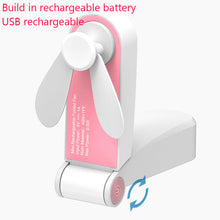 Load image into Gallery viewer, 1200mA Battery Portable Neck Fan Hand Free Neckband Fans  With USB Rechargeable 3 Speed Mini Fan Summer Cooler
