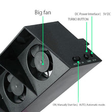 Load image into Gallery viewer, HobbyLane Cooling Fan For PS4 Console Cooler For PS4 USB External 5-Fan Super Turbo Temperature Control For Playstation 4 d20