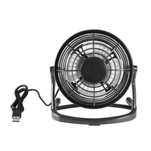 Load image into Gallery viewer, USB Power Plug 4 Blades Mini Fan DC 5V Small Desk Cooling Fan Super Mute Cooler For PC / Laptop / Notebook 180 Degree Rotation