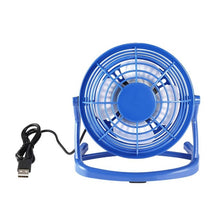 Load image into Gallery viewer, USB Power Plug 4 Blades Mini Fan DC 5V Small Desk Cooling Fan Super Mute Cooler For PC / Laptop / Notebook 180 Degree Rotation