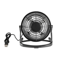 Load image into Gallery viewer, USB Power Plug 4 Blades Mini Fan DC 5V Small Desk Cooling Fan Super Mute Cooler For PC / Laptop / Notebook 180 Degree Rotation