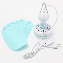 Load image into Gallery viewer, Blue 7w Silent plastic Energy saving mini ceiling fan 3-5 turn page fan 220V hanging fan Soft Wind household