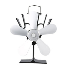 Load image into Gallery viewer, Thermal Power Fireplace Fan Heat Powered Wood Stove Fan for Wood/Log Burner /Fireplace Eco Friendly Five-leaf Fans