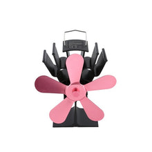 Load image into Gallery viewer, Thermal Power Fireplace Fan Heat Powered Wood Stove Fan for Wood/Log Burner /Fireplace Eco Friendly Five-leaf Fans